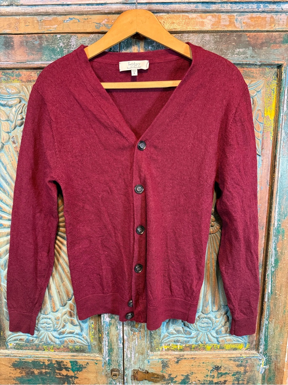 Merino wool cardigan sweater by Turnbury